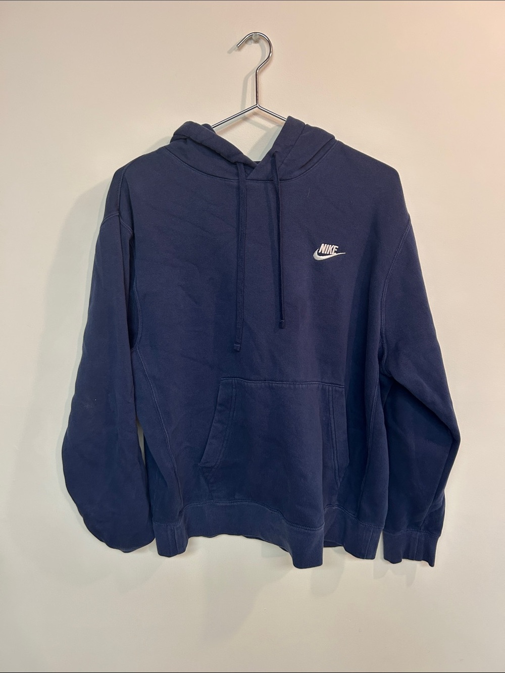 Nike Men's Navy Blue Pullover Hoodie Sweatshirt